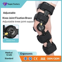 Attelle de fixation ajustable pour l'articulation du genou, appareil télescopique de rééducation de la jambe