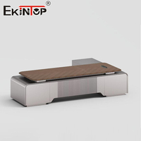 Bureau de travail commercial Ekintop, bureau d'ordinateur de luxe, table de bureau ergonomique, bureau en bois, bureaux de travail modernes