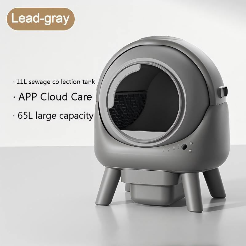 Lead-gray galaxy smart cat litter box max2-upgraded version