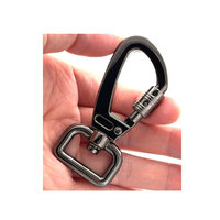 Vente en gros de fermoirs pivotants en métal de luxe imperméables noirs pour chiens, avec verrouillage, 16 mm, 20 mm, 25 mm, pour sacs et sacs à main