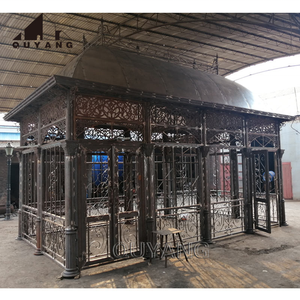 Gazebo de Hierro Fundido Negro, Moderno y de Lujo, para Jardín o Villa, Marca QUYANG, en Venta - Product Image 4
