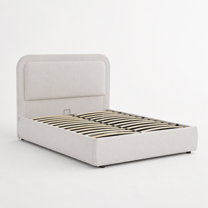 <span class=keywords><strong>Letto</strong></span> Moderno con Testiera Imbottita <span class=keywords><strong>140x200</strong></span> in Tessuto di Lino con Contenitore per Vendita all'Ingrosso - Product Image 4