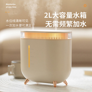 Dual Nozzle Humidifier 2000Ml Large Capacity 3600Mh Battery Home Desktop Usb Air Atomizer With Color Light - Product Image 3
