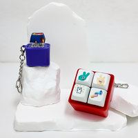Porte-clés personnalisable en forme de touche de clavier avec son enregistrable, jouet anti-stress et gadget de bureau pour soulager le stress