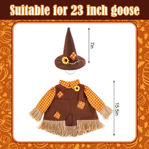 Kit de qualité pour statue d'oie de 23 pouces, costume de blagueur pour oies de pelouse de 23 pouces, idéal pour l'automne et Thanksgiving - Product Image 2