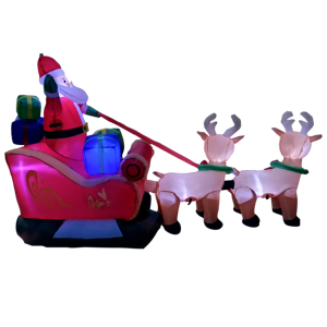 ไฟ LED รูปกวางเรนเดียร์เป่าลมสำหรับตกแต่งสนามกลางแจ้งพร้อมของขวัญ - Product Image 5