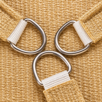 Voile d'ombrage tissée tricotée résistante aux UV 185GSM Beige pour extérieur, parking, balcon, patio