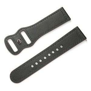 Bracelet de montre en cuir de cheval fou à dégagement rapide en daim de 22mm style de luxe pour Samsung Huawei <span class=keywords><strong>Moto</strong></span> - Product Image 3