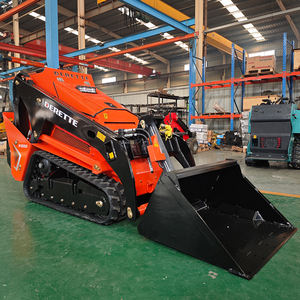 Minicargadora compacta frontal China barata con bomba Kubota <span class=keywords><strong>Hanso</strong></span> V1000, ideal para principiantes y con dirección eficiente - Product Image 3