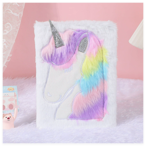 Cuaderno <span class=keywords><strong>de</strong></span> Peluche con Brillantina <span class=keywords><strong>de</strong></span> Unicornio <span class=keywords><strong>de</strong></span> Dibujos Animados, Hecho a Mano, para Niños y Estudiantes - Product Image 3