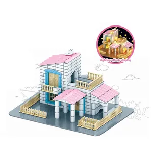 292 adet Mason mimari inşaat oyuncak Diy yapı tuğlaları İstifleme çimento bina oyuncaklar