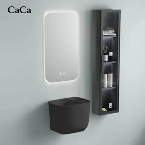 CaCa Wholesale Sanitaryware Ceramic Wall Hung Mini Basins Bathroom Basin Sink For Hotel