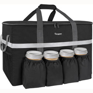 Sacs isothermes extensibles pour la livraison de pizzas à vélo, grand sac de livraison avec poches latérales, bande réfléchissante pour le camping et la plage - Product Image 6