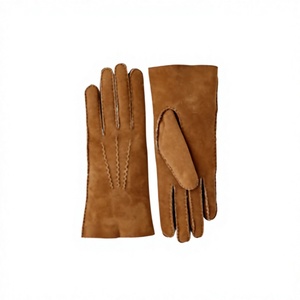 Gants de sécurité durables en cuir suédé de vachette doux, doublés de coton, à double couture, antistatiques, résistants à la chaleur, antidérapants, sans latex - Product Image 3