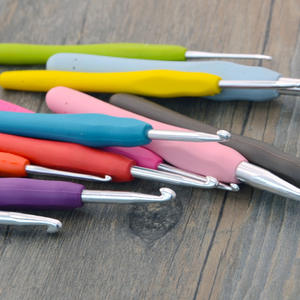 <span class=keywords><strong>2</strong></span>-10mmソフトシリコンハンドルクロシェットフック金属ミシンアクセサリー手編みセーター針編み - Product Image 3