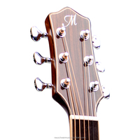 Guitarra Acústica de Tapa Sólida de 41 Pulgadas, Modelo Jumbo Pequeño, A+ Abeto Sitka Sólido, Palisandro, Guitarra Acústica Premium