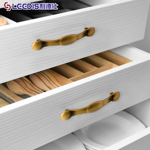 Lgedis Modern Minimalist Cabinet Handle Oval Zinc Alloy Plated Furniture Hardware For <b>Wardrobe</b> Door - Product Image 2