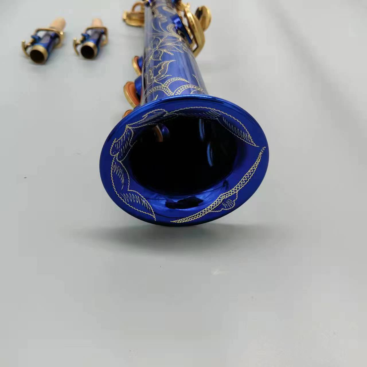 Professional Good Quality Sachs Chinese Sax Lacquer Gold Blue