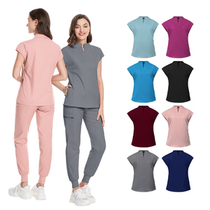 Ensemble de gommages médicaux personnalisés pour femmes Vêtements de travail Uniformes de gommage pour infirmière chirurgicale Uniformes d'hôpital infirmier - Product Image 1