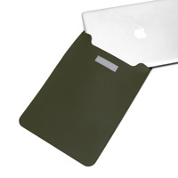 Funda para portátil de PU con etiqueta en relieve para 13-14 pulgadas, bolsa para computadora ultradelgada, ligera y resistente a salpicaduras para el viaje diario