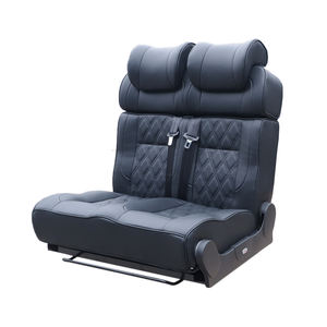 Sièges <span class=keywords><strong>de</strong></span> fourgon pliants AutoLiuMa, confortables, en cuir PU Nappa, couleur noire, siège-lit pour <span class=keywords><strong>camping</strong></span>-<span class=keywords><strong>car</strong></span>, 2 places, kits intérieurs, banc-lit - Product Image 1