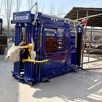 Chute de compression mobile pour bétail en acier robuste pour l'encastrement des animaux en élevage à distance