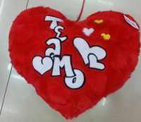 Nouvelle Coussin de Canapé en Peluche en Forme de Cœur Personnalisable, Broderie, Remplissage en Coton PP, Housse Amovible Lavable pour la Décoration de la Chambre à Coucher