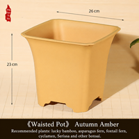 Pot de fleurs en résine pour jardin, style chinois minimaliste, avec plusieurs trous de drainage, pour orchidée de la baie rouge à feuilles fines