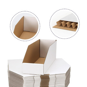 B667 <span class=keywords><strong>blanc</strong></span> carton ondulé bacs de rangement boîtes garde-manger organisateur bacs <span class=keywords><strong>étagère</strong></span>s Garage bureau Organisation en gros pièces boîte - Product Image 1