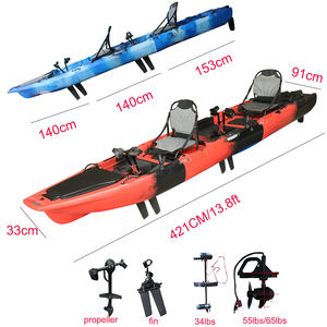 Kayak Vicking de 10 pies, tipo Sit-on-Top, para una persona, kayak de pesca marítima, modular, plegable, <span class=keywords><strong>con</strong></span> <span class=keywords><strong>motor</strong></span> eléctrico y propulsión a pedal. - Product Image 3