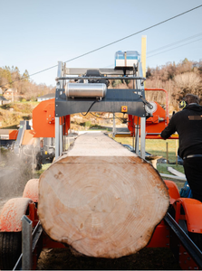 Vendita calda portatile orizzontale legno sega a nastro circolare macchina segheria per uso forestale con nucleo motore e componenti del motore - Product Image 4
