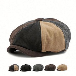 Wholesale High Quality Vintage Adjustable Gatsby Ivy Cap Berets Hats for Men Women Golf <b>Driving</b> Wool Felt Newsboy Cap Casual All - Product Image 2