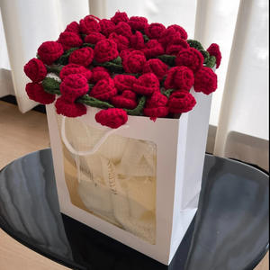 100% coperta con Bouquet di Rose in maglia acrilica di 150cm di diametro del prodotto finito-non un Kit di materiale - Product Image 4