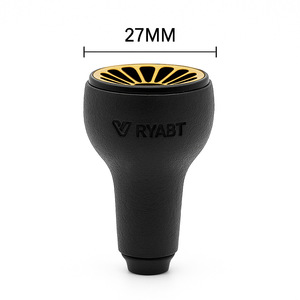 Poignée de moulinet de pêche QY 27 mm TPE antidérapante pour modification de moulinet spinning Shimano Vanford Noir Or - Product Image 5