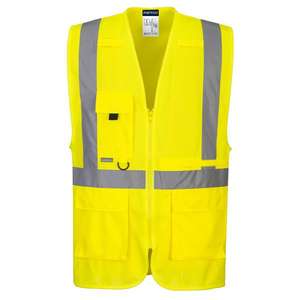 PORTWEST - C357YERM Gilet jaune haute visibilité Executive avec poche pour tablette-EAN 5036108351565 HI-VIS WORKWEAR - Product Image 1