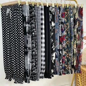 2025 Summer Ice and Snow Silk High-waisted Loose and <strong>Simple</strong> Women's Pants - Product Image 1