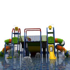 Équipement de jeux aquatiques en fibre de verre pour parcs d'attractions, maison aquatique personnalisée pour enfants avec plusieurs toboggans et fonctions de pulvérisation - Product Image 4