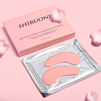 Masque sous les yeux en cristal de collagène rose de marque privée éclaircissant les poches sous les yeux