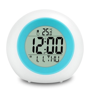 Sáng Tạo Vòng Ưa Thích <span class=keywords><strong>LED</strong></span> Đầy Màu Sắc Sáng Lịch Tự Nhiên Âm Thanh Đồng Hồ Báo Thức - Product Image 1