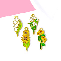 Meilleure vente Lily Rose Camomille Bellflower Alliage Accessoires Ceinture Crochet Alliage Pendentif Alliage Charmes Fleurs pour la Décoration