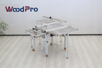 Scie à panneaux coulissante motorisée horizontale portable WOODPRO DY05 pour le travail du bois, haute précision, utilisation facile