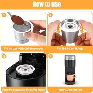 Caja de Café para Cápsulas K-Cup de Acero Inoxidable Ninja, Cápsulas Reutilizables Compatibles con Máquinas <span class=keywords><strong>Keurig</strong></span>, Color Sólido Moderno y Simple - Product Image 2