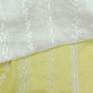 फूलों की कढ़ाई के साथ नए आगमन थोक रैमी कपड़े, बच्चे के कपड़ों के लिए काले कढ़ाई कपड़े - Product Image 5