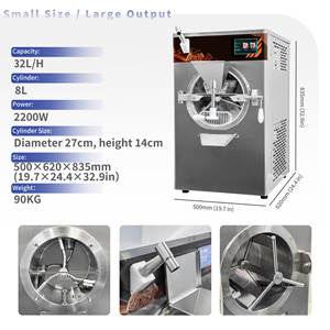 MYH-08-2T Commercial Hard <b>Ice</b> Cream Machine Gelato Sorbet Slush Frozen Yogurt <b>Maker</b> with 5 Inch Touchscreen - Product Image 2