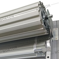 Portes à enroulement industrielles automatiques en acier inoxydable personnalisées, avec fonction antivol, design moderne - Modèle Norton 2.0 pour