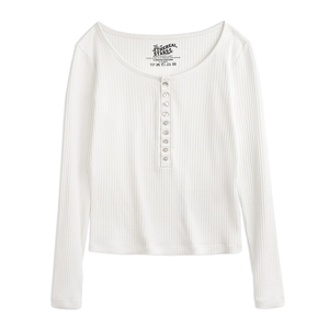 قميص هنري المحبوك للنساء من مادن، قميص كلاسيكي عادي ضيق بأكمام طويلة للخريف والشتاء - Product Image 6