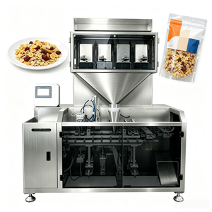 Máquina de envasado de bolsas Doypack con cierre zip para carne seca de res, biltong de granos de café, alimento para perros, fruta liofilizada de fresa y bolsas preformadas - Product Image 1