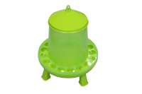 Abreuvoir et mangeoire pour poulets de couleur vive, seau d'alimentation en plastique vert pour volailles avec pieds