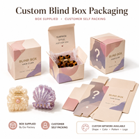 Pinces à cheveux personnalisées en boîte mystère OEM ODM, logo personnalisé, emballage couleur, pinces à cheveux en acétate, boîte cadeau, 5 styles, vente en gros
