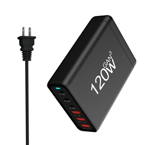 Gan 120W Oplader 6 Poorten Usb Type C Pd Oplader Snel Opladen 3.0 Usb Bureaublad Oplader 120W Voor Slimme Mobiele Telefoon - Product Image 2